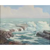 Fritioff A. Persson, Seascape, oil on canvas