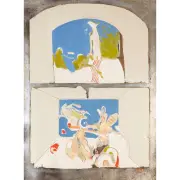 Viola Frey, Untitled (Abstract Composition), acrylic on canvas