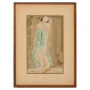 Abraham Walkowitz, Isadora Duncan, watercolor, pencil