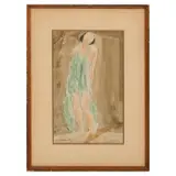 Abraham Walkowitz, Isadora Duncan, watercolor, pencil