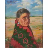Elbridge Burbank, Ah-Ge-Pah, Navajo, 1897, oil on board