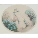Hydrangeas, (Les Hortensias) by Louis Icart, 1929, etching and aquatint, sold Oct 2024