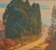 Karl Eugen Neuhaus, Dirt Road, oil on canvas