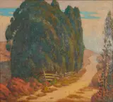 Karl Eugen Neuhaus, Dirt Road, oil on canvas