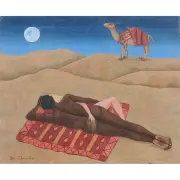Glen Chesnut, Couple in Desert, 1991, acrylic on paper
