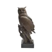 Kent Ullberg, Nightwatch, (Owl perched on branch), bronze