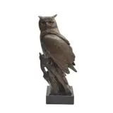 Kent Ullberg, Nightwatch, (Owl perched on branch), bronze