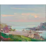 Ovanes Berberian, Monterey Bay, oil on board