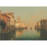 Marc Aldine, Venetian Canal, oil on canvas