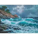 Alexander Dzigurski II, Cypress Gale Pebble Beach, California, oil on canvas