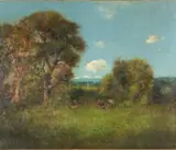 William Keith, Pastoral Landscape, Berkeley Hills, California, USA, oil on canvas