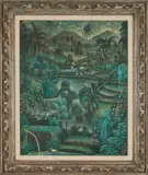 Ida Bagus Made Nadera, Island Paradise Falls, 1965, acrylic on canvas