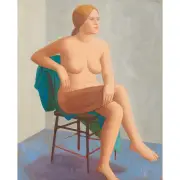 Charles Farr, Seated Nude, oil on canvas