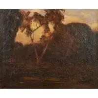Giuseppe Cadenasso, Landscape, oil on canvas