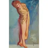 Irving Sinclair, Draped Woman, oil on board