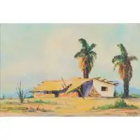 Elmer Guy Gandy, House in the Desert, 1934, oil on canvas