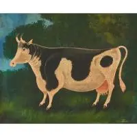 Paul Kitchin, Cow in Pasture, oil on canvas