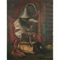 Lundy Siegriest, Still Life, (Seat and Record Player), oil on canvas