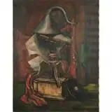 Lundy Siegriest, Still Life, (Seat and Record Player), oil on canvas