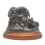 Albert Humphreys, African Lions, 1912, bronze