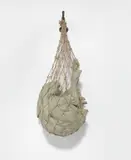Beth Cavener Stichter, Netted Hare (Sage), 2009, slip cast solid colored porcelain and twine