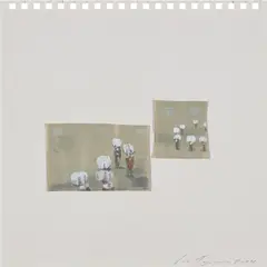 Luc Tuymans, Untitled, 2004, watercolor and collage on paper