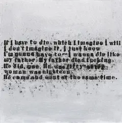 Glenn Ligon, Silver Came and Went #1, 2006, oil and acrylic on canvas