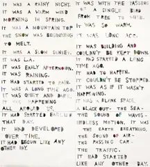 Jim Hodges, Slower than this, 2001, cut photograph on paper, in 6 parts