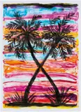 Josh Smith, Untitled, 2014, monotype on Plike paper