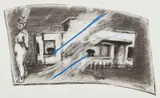 William Kentridge, Stereoscope, 1999, charcoal, pastel and collage on paper