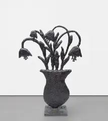 Donald Baechler, Flowers (Tulips), 2003-04, bronze with brown patina