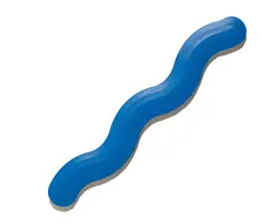 Blue Squiggle by Josh Sperling, 2016, acrylic on shaped canvas, sold Nov 2019