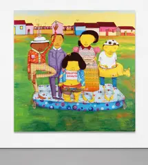 Osgemeos, It is Supposed to be Raining But....., 2008, acrylic and spray paint on wood