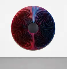 Vasily Klyukin, Passion & Harmony (Fuchsia-Blue), 2016, acrylic, plywood, paint and glass