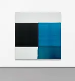 Callum Innes, Exposed Painting Blue Lake, 2012, oil on canvas