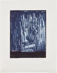 Savarin 6 (Blue) by Jasper Johns, 1979, Lithograph in colors, on Richard de Bas paper, with full margins, sold Apr 2019
