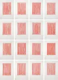 Günther Förg, Linien I (Lines I), 2004, The complete set of 16 aquatints in colors, on Lana Gravure paper, with full margins, with the original brown paper-covered portfolio