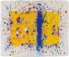 Light in Itself by Sam Francis, 1979, Monotype with LeFranc oils, dry pigments and inks in colors on handmade paper, the full sheet, sold Apr 2019