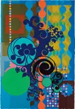 Beatriz Milhazes, Figo, 2006, Screenprint and woodcut in colors, on heavy Hiromi handmade Kozo paper, the full sheet