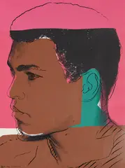 Muhammad Ali by Andy Warhol, 1978, Screenprint in colors, on Strathmore Bristol paper, the full sheet, sold Apr 2019