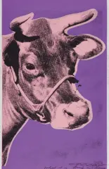 Cow by Andy Warhol, 1976, Screenprint in colors, on wallpaper, the full sheet, sold Apr 2019