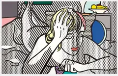 Roy Lichtenstein, Thinking Nude, from Nude Series, 1994, Screenprint in colors, on Rives BFK paper, with full margins