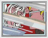 Roy Lichtenstein, Reflections on Conversation, from Reflections Series, 1990, Lithograph, screenprint, woodcut, relief and metalized PVC collage with embossing in colors, on Somerset paper, with full margins