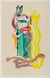 Roy Lichtenstein, Portrait, from Brushstroke Figure Series, 1989, Lithograph, waxtype, woodcut and screenprint in colors, on Saunders Waterford paper, with full margins