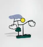 Roy Lichtenstein, Landscape Mobile (Limoges), 1991, Painted bronze and porcelain