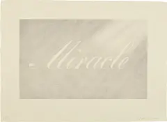 Miracle by Ed Ruscha, 1999, Lithograph, on John Koller HMP cream paper, with full margins, sold Apr 2019
