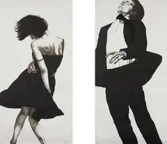 Robert Longo, Meryl and Jonathan, from Men in the Cities, 1988, The pair of two lithographs, on Rag paper, the full sheets