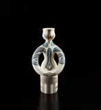 Pablo Picasso, Woman lamp (Lampe femme), 1955, White earthenware turned vase, painted in colors with knife engraving and glazed on the inside