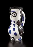 Pablo Picasso, Small owl jug (Cruchon hibou), 1955, White earthenware turned pitcher, painted in colors with oxides and knife engraving