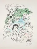 La Branche verte (The Green Branch) by Marc Chagall, 1984, Lithograph in colors, on Arches paper, with full margins, sold Apr 2019